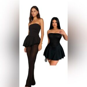 Nordstrom black, buster corset Strapless top